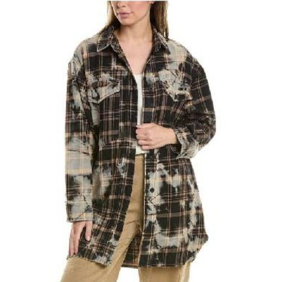 NEW ALLSAINTS Lily Cotton Check Shacket Dress SIZE UK12/US8#2491* - Picture 2 of 12